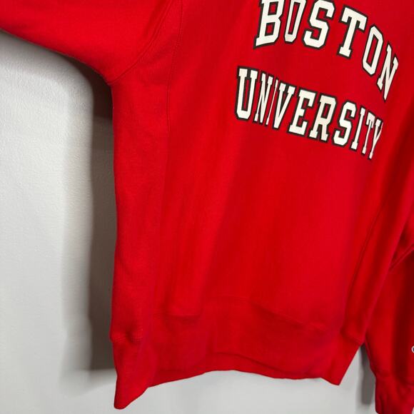 Champion Reverse Weave  Boston University Red Sweatshirt Unisex Cotton M - Picture 8 of 12